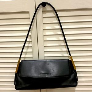 COPY - Kenneth Cole Black Leather Purse with Gold Accents